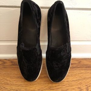 Velvet slip on sneakers size 8